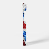Coque Pour iPhone 14 Drapeau rouge bleu blanc brillant parties scintill (Côté gauche)
