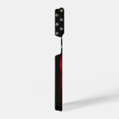 Coque Pour iPhone 14 Drapeau rouge et noir américain (Côté droit)