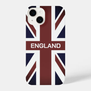 Coque Pour iPhone 14 Drapeau Union Jack britannique nom personnalisé iP