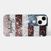 Coque Pour iPhone 14 Drapeau USA rustique Amérique faux étincelles Votr (Verso Horizontal)