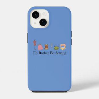 Coque Pour iPhone 14 Drôle, j'aimerais mieux coudre pour les femmes