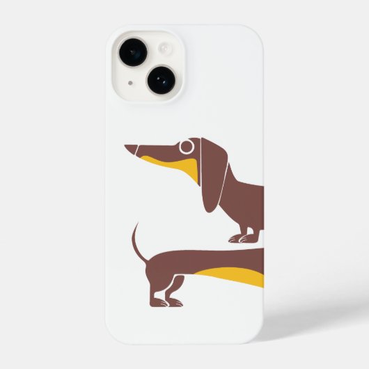 Coque Pour iPhone 14 Drôle mignon dachshund pour parent chien long (Verso)
