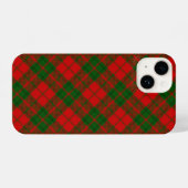 Coque Pour iPhone 14 Drummond tartan rouge vert plaid (Verso Horizontal)