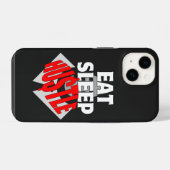 Coque Pour iPhone 14 Eat Sleep Hustle.b (Verso Horizontal)