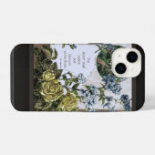 Coque Pour iPhone 14 Écriture Avec Des Roses (Verso Horizontal)