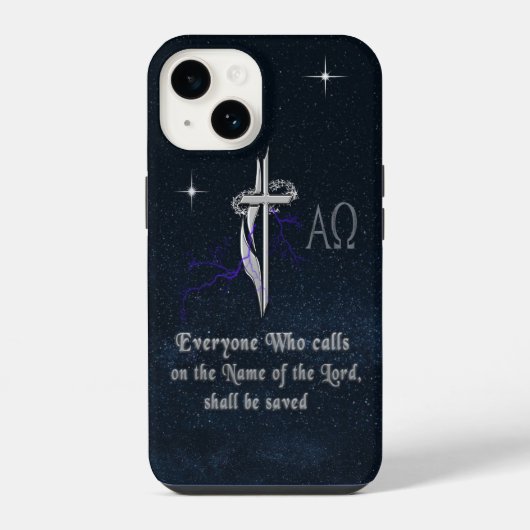 Coque Pour iPhone 14 Écriture chrétienne (Verso)