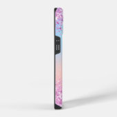 Coque Pour iPhone 14 Écriture de nom holographique rose violet (Côté droit)