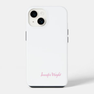 Coque Pour iPhone 14 Écriture manuscrite minimaliste professionnelle fé
