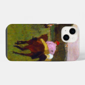 Coque Pour iPhone 14 Edgar Degas Chevaux de course à Longchamp (Verso Horizontal)