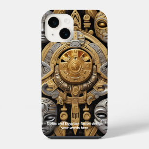 Coque Pour iPhone 14 Élégance Antique : Fusion Celtique & Égyptienne