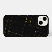 Coque Pour iPhone 14 Elegant Black & Gold Marble (Verso Horizontal)