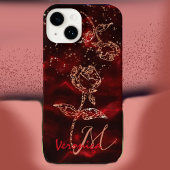 Coque Pour iPhone 14 Élégant boîtier de téléphone rouge