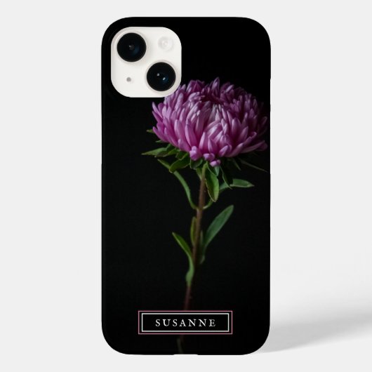 Coque Pour iPhone 14 Élégant coque iphone à fleurs roses (Verso)