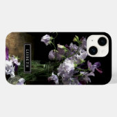 Coque Pour iPhone 14 Élégant coque iphone floral violet (Verso (horizontal))