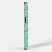 Coque Pour iPhone 14 Élégant coque iphone Turquoise et perles (Verso / Droite)