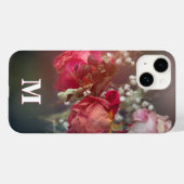 Coque Pour iPhone 14 Élégant Monogramme Fleurs séchées coque iphone per (Verso (horizontal))