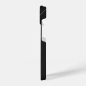 Coque Pour iPhone 14 Élégant Noir Monogramme Nom Personnalisé (Côté gauche)