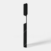 Coque Pour iPhone 14 Élégant Noir Monogramme Nom Personnalisé (Côté droit)