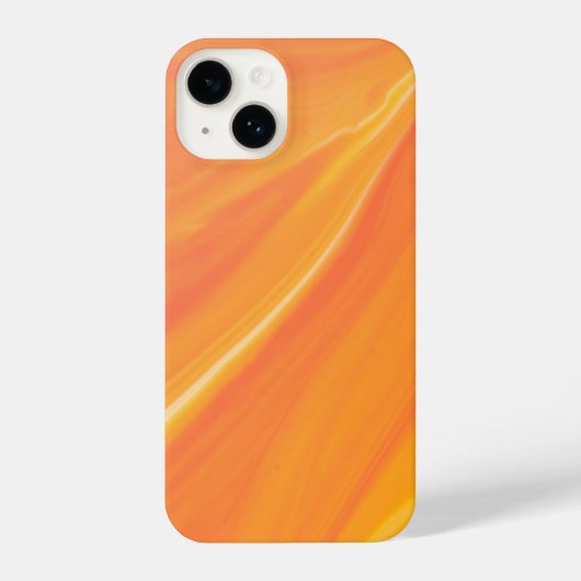 Coque Pour iPhone 14  Elegant Orange Marble  (Verso)