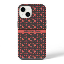 Elégant Red Hearts Black Arrière - plan valentinjo