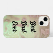 Coque Pour iPhone 14 Élégant Vert Meilleur Père Jamais (Verso Horizontal)