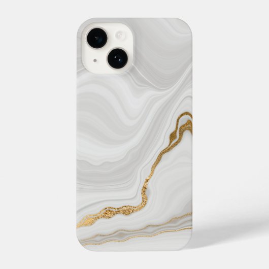 Coque Pour iPhone 14 Elegant White And Gold Marble (Verso)
