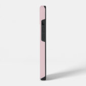 Coque Pour iPhone 14 Élégantes Initiales Monogramme Rose Pâle Blanc Mod (Côté gauche)