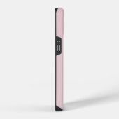 Coque Pour iPhone 14 Élégantes Initiales Monogramme Rose Pâle Blanc Mod (Côté droit)