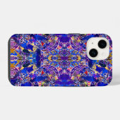 Coque Pour iPhone 14 Éléments abstraits bleus mignons (Verso Horizontal)