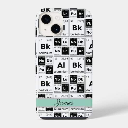 Coque Pour iPhone 14 Éléments chimiques (Verso)