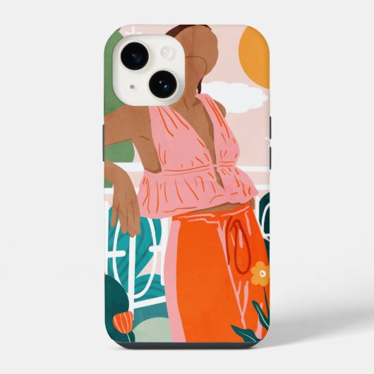 Coque Pour iPhone 14 Encore une journée chaude (Verso)