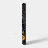Coque Pour iPhone 14 Énergie Électrique Abstraite avec Éclair Doré (Côté gauche)