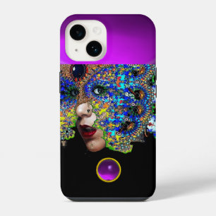 Coque Pour iPhone 14 ÉPHÉMÈRE, BEAUTÉ AVEC MASQUE Améthyste Violette G