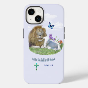 Coque Pour iPhone 14 Et le Lion couchera avec l'Agneau