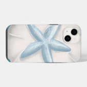 Coque Pour iPhone 14 Étoile de mer sarcelle et dollar de sable plage  (Verso Horizontal)