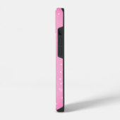 Coque Pour iPhone 14 Étoiles Blanches Sur Rose (Côté gauche)