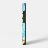 Coque Pour iPhone 14 Étoiles de Bumblebees Bleues | iPhone 14 Coque-Mat (Côté gauche)