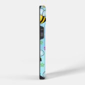 Coque Pour iPhone 14 Étoiles de Bumblebees Bleues | iPhone 14 Coque-Mat (Côté droit)