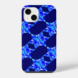 Coque Pour iPhone 14 Étoiles de taches de peinture bleue