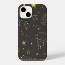 Étoiles Dorées Célestes, Lune & Constellations