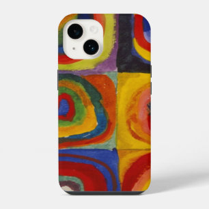 Coque Pour iPhone 14 Étude de couleur de carrés cercles par Kandinsky