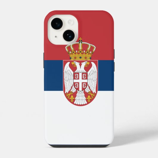 Coque Pour iPhone 14 Étui Case-Mate Apple 14 Drapeau serbe (Verso)