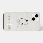 Coque Pour iPhone 14 Étui de nom de monogramme initial moderne minimal (Verso Horizontal)