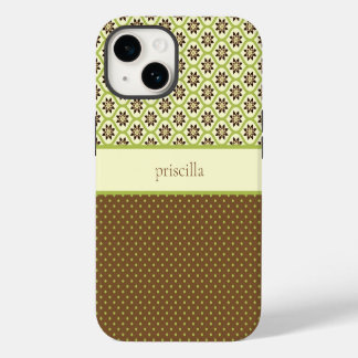 Coque Pour iPhone 14 Étui de téléphone à fleurs personnalisées et à poi