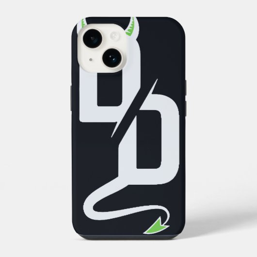 Coque Pour iPhone 14 Étui de téléphone à monogramme Devious Development (Verso)