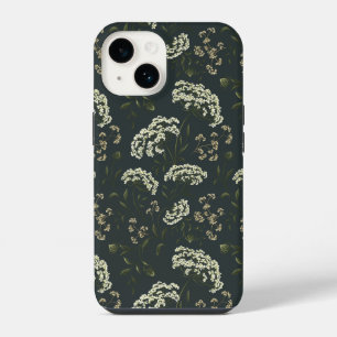 Coque Pour iPhone 14 Étui de téléphone à motif floral sombre vintage