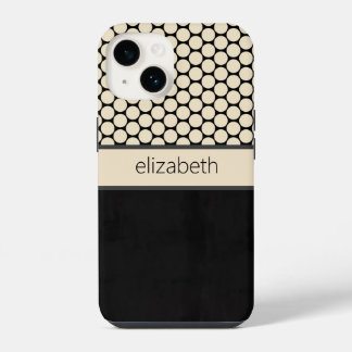 Coque Pour iPhone 14 Étui de téléphone à points noirs personnalisés