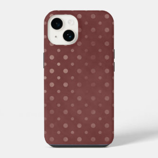 Coque Pour iPhone 14 Étui de téléphone à pois bordeaux