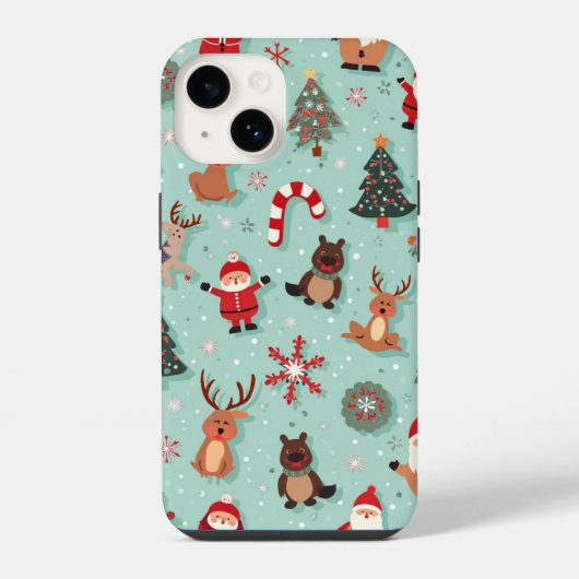 Coque Pour iPhone 14 Étui de téléphone de Noël (Verso)