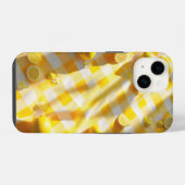 Coque Pour iPhone 14 Étui de téléphone Été Citron Clair Gingham Jaune (Verso Horizontal)